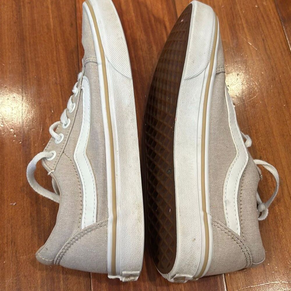 Vans Old Skool Tan Canvas Sneakers Women’s Size 8 Beige Skate Shoes - Picture 14 of 15